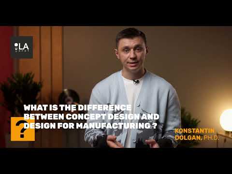 What is the difference between concept design and design for manufacturing?