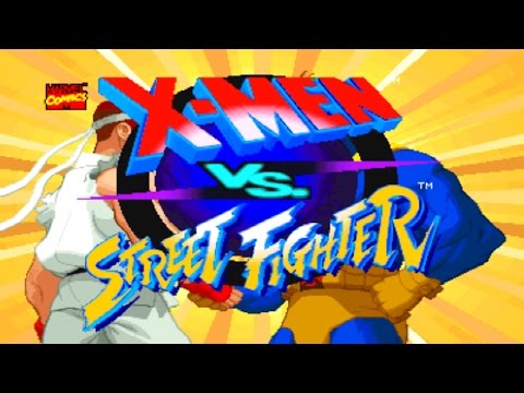 X-Men Vs Street Fighter (ps1) Ryu Arcade Playthrough