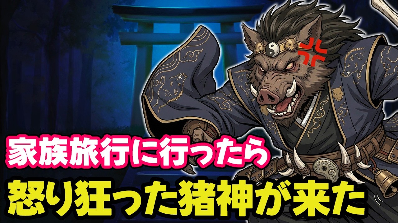 家族旅行に行ったら怒り狂った猪神様がやって来た【不思議な話】【ゆっくり】