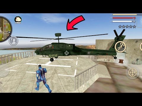 Rope Hero: Vice Town - (Find - Army Helicopter without Army Camp) Secret Location of Army Helicopter