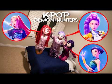 I CAUGHT KPOP DEMON HUNTERS AT A SLEEPOVER PARTY IN REAL LIFE! (KPOP DEMON HUNTERS MOVIE)