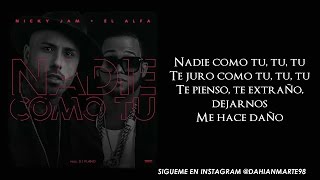Nicky Jam ft. El Alfa - Nadie Como tu (Video Letra) 2016 ᴴᴰ