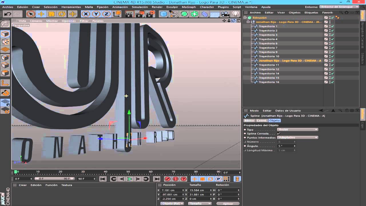 Como CREAR un LOGO en 3D con [ CINEMA 4D ] ? Tutorial