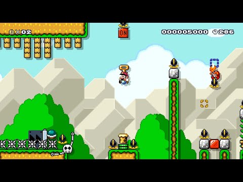 Super Mario Maker 2 - Kaizo: Goombud Grassy Meadow - By Matias
