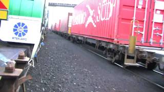 preview picture of video 'shunt loco pushing freight at westfield yard'