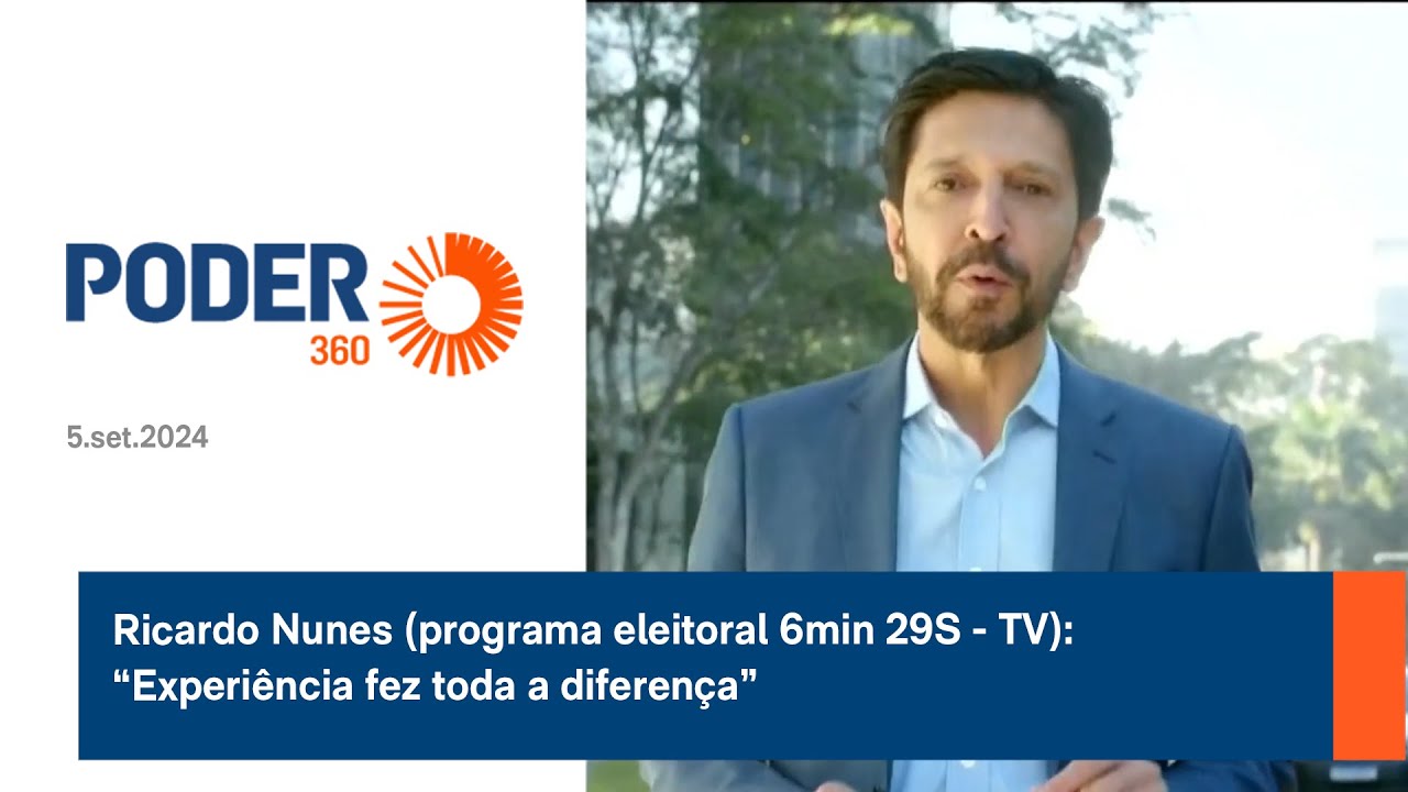 Ricardo Nunes (programa eleitoral 6min 29S - TV): “Experiência fez toda a diferença”