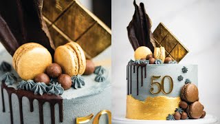 How to Make a Masculine 50th Birthday Cake