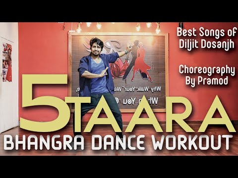 5 TAARA | DILJIT DOSANJH | BHANGRA DANCE WORKOUT | DANCE FITNESS WITH PRAMOD | EASY BHANGRA