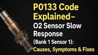 P0133 Code Explained – O2 Sensor Slow Response (Bank 1 Sensor 1): Causes, Symptoms & Fixes