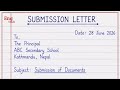 Letter Of Submission Of Document Documents Submission Letter Eng Teach