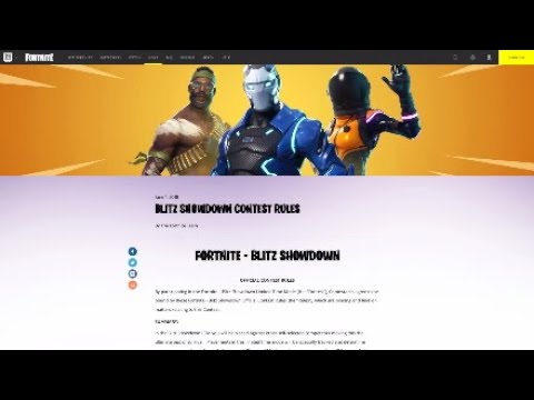 How To Enter FORTNITE BLITZ SHOWDOWN For 20,000 V-BUCKS (Contest Rules Included)