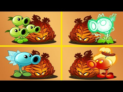 PvZ 2 8.9.1 Gameplay-Inferno&SnowPea.ElectricPea.Fire Pea Threepeater  Power Up Vs Team Zombies