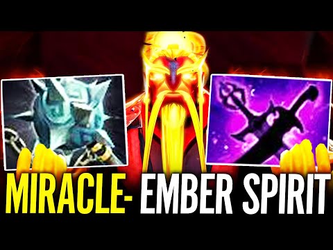 EXCLUSIVE - Miracle Ember Spirit Midlane Gameplay - Dota 2 Pro Gameplay