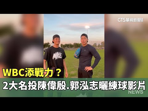 WBC添戰力？　2大名投陳偉殷.郭泓志曬練球影片