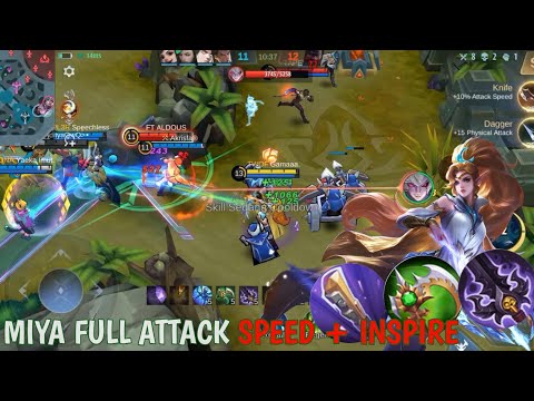 CARA MAIN MIYA FULL ATTACK SPEED + INSPIRE! DEMAGENYA SAKIT BANGET! MIYA 2023