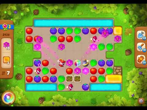 GardenScapes Level 2938 no boosters (17 moves)