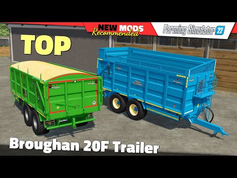 FS22 | Broughan 20F Trailer (by 4D Modding) - Farming Simulator 22 New Mods Review 2K60