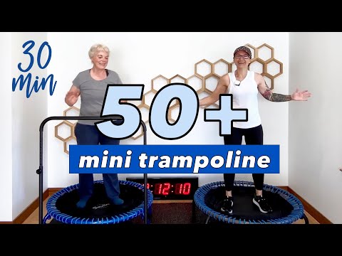 Gentle 30 Minute Rebounder Workout | Fun Low Impact Cardio for Women 50+ (120bpm) thumbnail