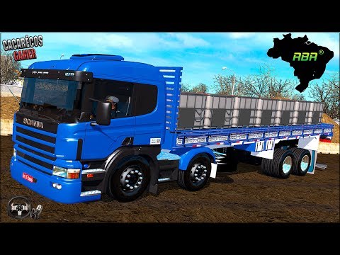 ETS 2 1.27 - SCANIA P97 NO 4º EIXO TOP COM INTERIOR QUALIFICADO - MAPA RBR + G27