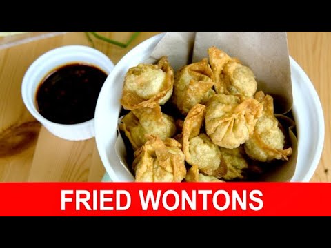 Fried wonton recipe with pork and shrimp filling