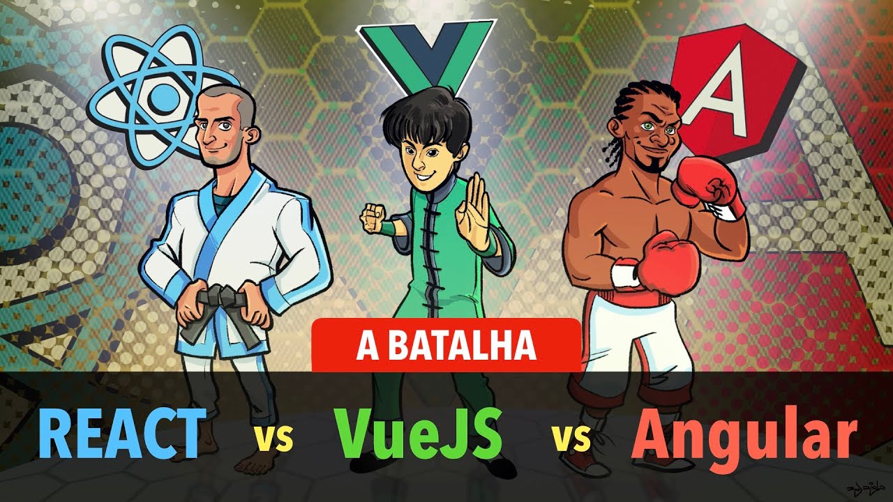 Angular vs React vs Vue - A Batalha dos Frameworks!!!