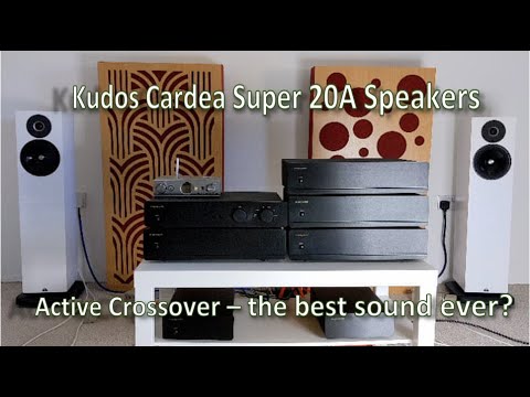 Kudos Cardea Super 20A loudspeakers test with Active Crossover. Incredible sound from this setup.