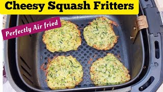 Easy Air fryer Zucchini Fritters !!! Air fried Courgettes Squash Patties.DO NOT THROW AWAY THE JUICE