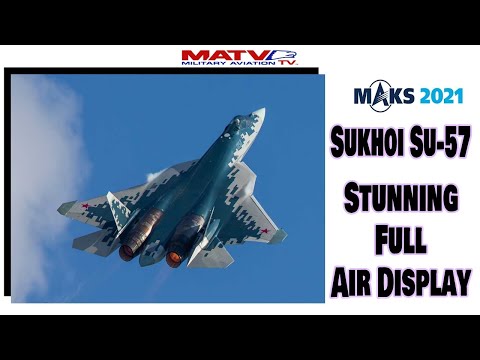 Russian 5th Generation Stealth Fighter Sukhoi SU-57 Felon | MAKS 2021 | #russia #su57 #maks #airshow