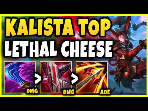 Kalista Top Level 1 Cheese Strat With Lethal Tempo is FREE Kills! -League of Legends
