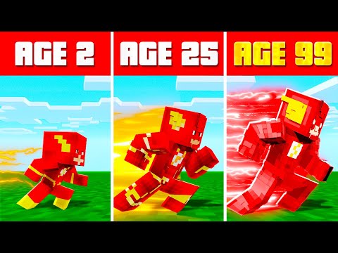 Surviving 99 Years as FLASH in Minecraft (Mods, RP)