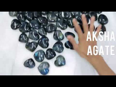 Tiger eye puffy heart pocket stone healing palm worry stone ...