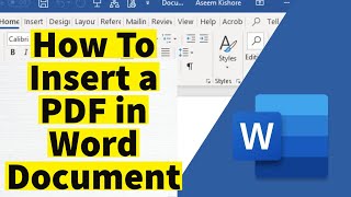 How to Insert a PDF in Word Document (2022)