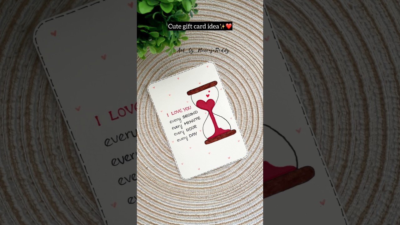 Handmade card for your loved ones | easy gift card ideas #diy #craft #handmade #giftideas #couple