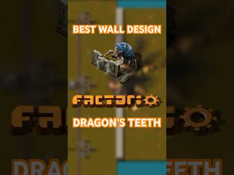 Best wall design to survive attacks in factorio #factorio #factoriospaceage