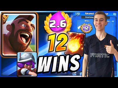 UNREAL 12 WIN w/ 2.6 HOG RIDER CYCLE DECK! — Clash Royale
