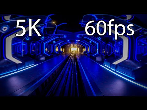 TRON Lightcycle / Run front seat on-ride 5K POV @60fps Walt Disney World's Magic Kingdom