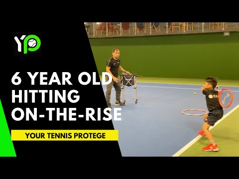 Hitting On-The-Rise in Tennis With Maikee Pierre Mosqueda 6 year-old