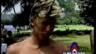 A Young Bruce Irons Surfing at Home