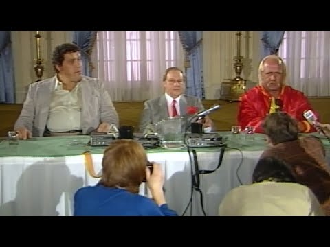 Hulk Hogan and Andre the Giant square off at WrestleMania III press conference in rare Hidden Gem