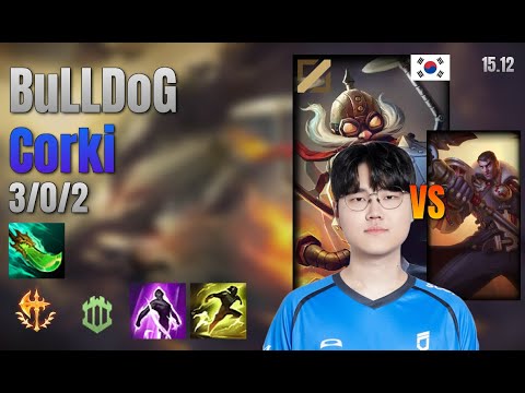 BuLLDoG Mid Corki vs Jayce lol KR solo rank Full Game 15.12 | 불독 코르키 vs 제이스