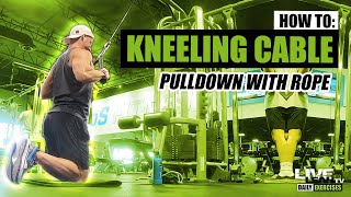 Kneeling Cable Pulldown With Rope exercise video thumbnail
