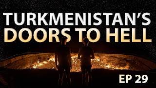 We almost didn't make it to the Doors to Hell in Turkmenistan || Sydney to London - EP 29