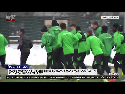 Újabb hatvanhét jelenlegi és egykori Fradi-sportoló állt ki a Ferencváros elnöke mellett - HírTV