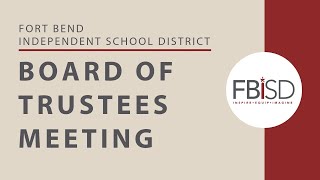 April 20, 2020 FBISD Board of Trustees Regular Business Meeting