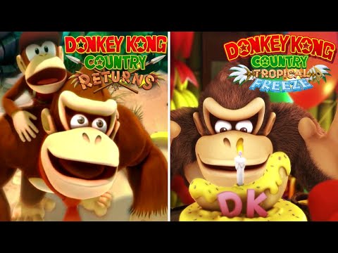 Donkey Kong Country Returns + Tropical Freeze - Full Game Co-op Walkthrough