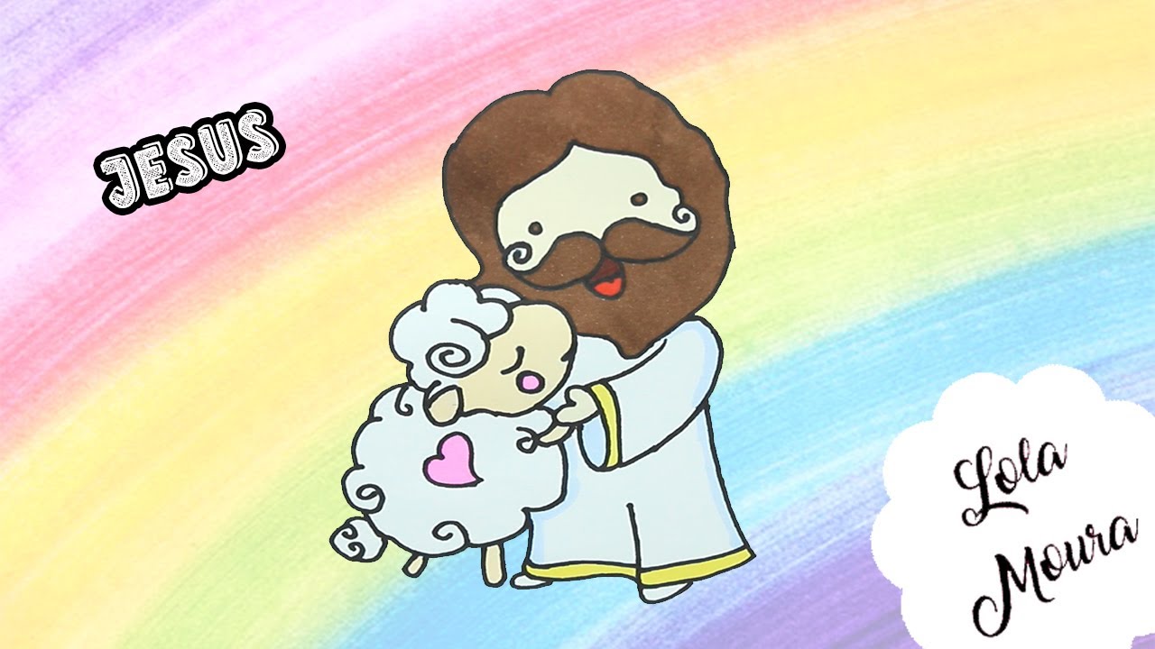 Desenho de Jesus, desenhar e colorir personagens.