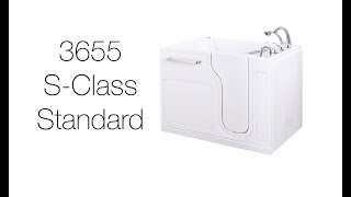 S-Class 35x55: Wheelchair Transfer Walk-In Tub with Textured Floor For Added Safety| Ella’s Bubbles