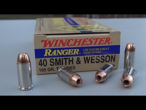 .40 S\u0026W Winchester Ranger T-Series 165 gr Ammo Test