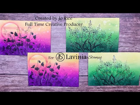 New Elements ink play by Jo Rice #laviniastamps #cardmakingvideo