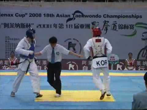 18th Asian Taekwondo Championships 2008 Male -78 kg Korea vs China Round 2